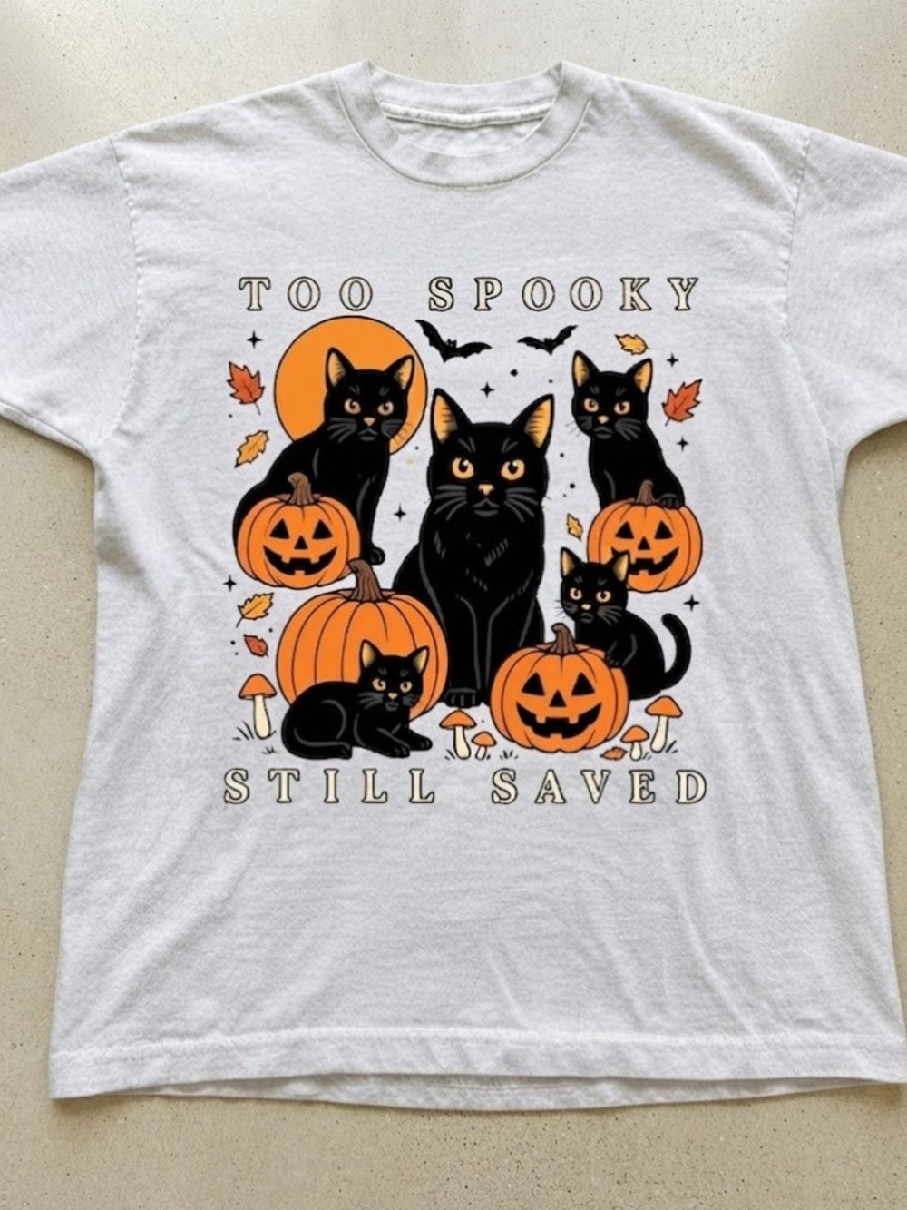 Too Spooky Still Saved Kids Halloween Graphic Gildan T-shirt